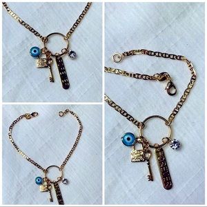 Gold Field Bracelet with charms